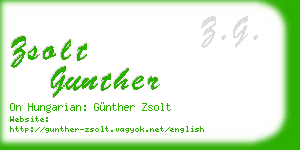 zsolt gunther business card
